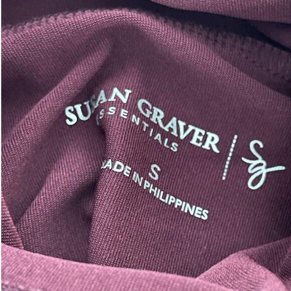 Susan Graver Size Small Wine Essentials Liquid Knit Mock-Neck Tunic Top - Picture 4 of 6